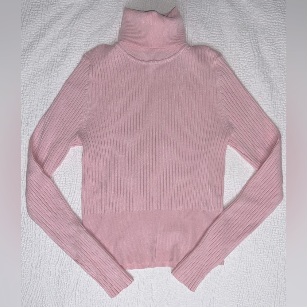 NEW Zara light pink ribbed knit turtleneck - size M